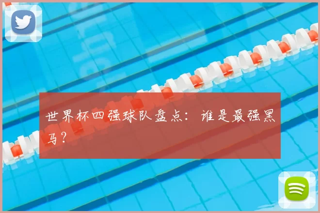 世界杯四强球队盘点:谁是最强黑马?
