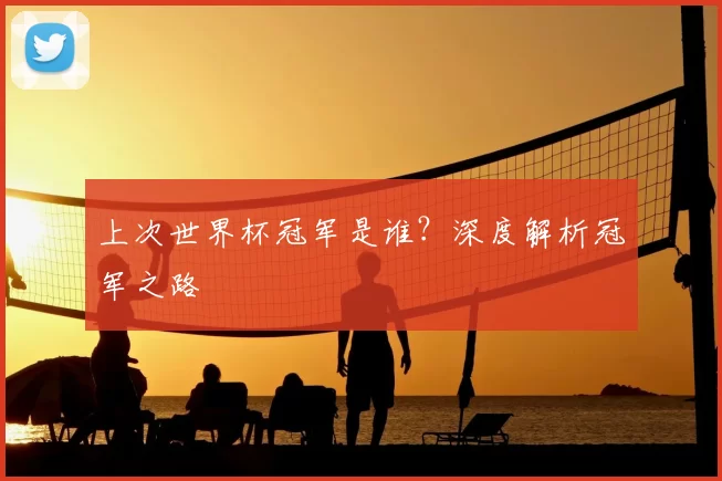 上次世界杯冠军是谁？深度解析冠军之路